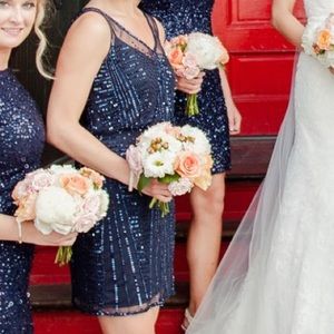 Sparkly blue beaded dress